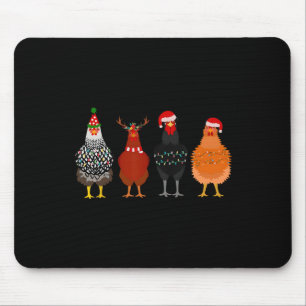 Frohe Chickmas WeihnachtsLICHT Weihnachtsmannmütze Mousepad