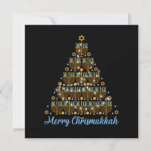 Frohe Chrismukkah 2022 Fröhliches Chanukka Weihnac Einladung