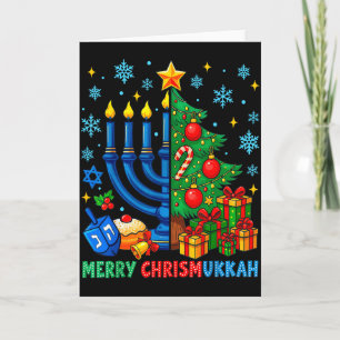 Frohe Chrismukkah Fröhliche Weihnachten Chanukka P Karte