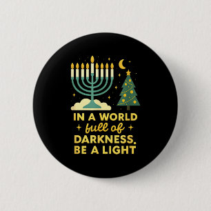 Frohe Chrismukkah Fröhliche Weihnachten Frohes Cha Button
