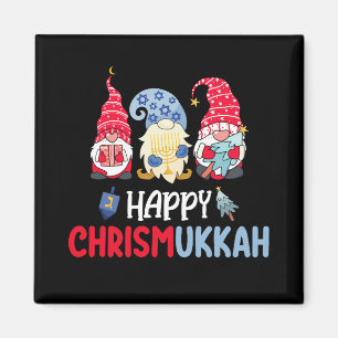 Frohe Chrismukkah Gnome Chanukka Fröhliche Weihnac Magnet