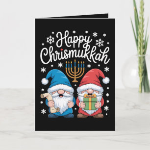 Frohe Chrismukkah Gnome Menora Chanukka Weihnachte Karte