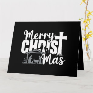 Frohe Christ Mas Christliche Weihnachten Jesus Fam Karte