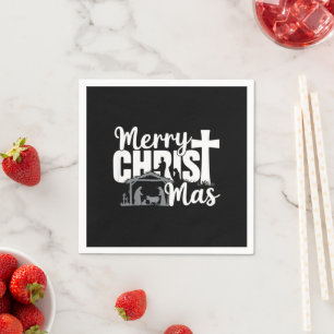 Frohe Christ Mas Christliche Weihnachten Jesus Fam Serviette