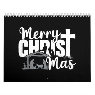 Frohe Christ Mas christliches Weihnachten Jesus Fa Kalender