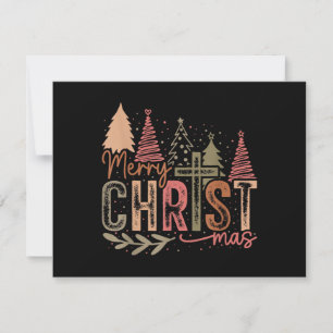 Frohe Christ Mas Weihnachten Christlicher Glaube J Dankeskarte