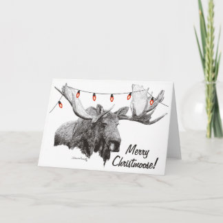Frohe Christmoose! Feiertagskarte