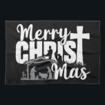Frohe Christus Mas Christlich Weihnachten Jesus Fa Geschirrtuch<br><div class="desc">Frohe Christus Mas Christlich Weihnachten Jesus Familie</div>