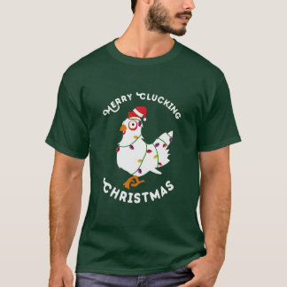 Frohe Clucking Christmas Eve Pajama Funny Chicken T-Shirt