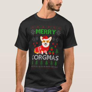 Frohe Corgmas Corgi Hund Hässliche Weihnachts Tier T-Shirt