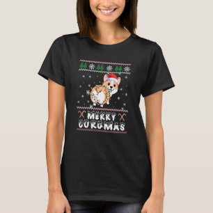Frohe Corgmas Corgi Weihnachtsmann Weihnachten Lus T-Shirt