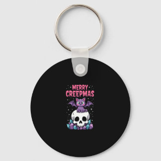Frohe Creepmas Katze Pastell Goth Weihnachten Tote Schlüsselanhänger
