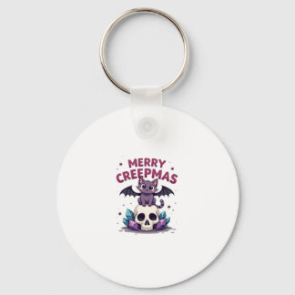 Frohe Creepmas Katze Pastell Goth Weihnachten Tote Schlüsselanhänger