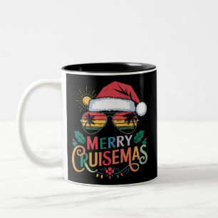 Frohe Cruisemas 2024 Weihnachten Santa Rentier Zweifarbige Tasse