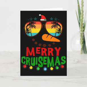 Frohe Cruisemas 2025 Weihnachten Santa Schneemann Karte