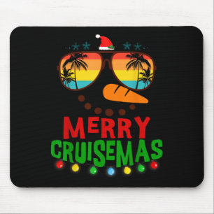 Frohe Cruisemas 2025 Weihnachten Santa Schneemann Mousepad