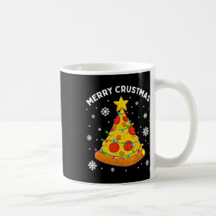 Frohe Crustmas-Pizza-Weihnachtsbaum-Weihnachtsgesc Kaffeetasse