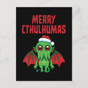 Frohe Cthulhu-Weihnachten Feiertagspostkarte