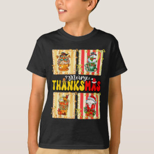 Frohe Dankmas Kürbis Sce Latte Kaffee Thanksgiv T-Shirt