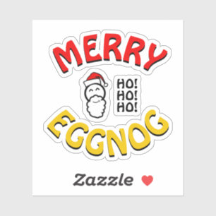 Frohe Eggnog-Feiertage – Weihnachts-Wortwitz Aufkleber