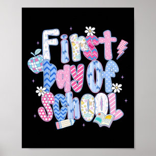 Frohe Einschulung Hallo Lehrer Kinder Zurück Zur S Poster