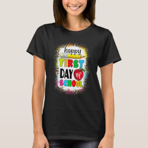 Frohe Einschulung Lehrer Gebleicht Zurück Zur Schu T-Shirt