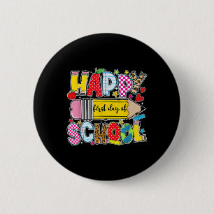 Frohe Einschulung, Lustiger Lehrer Schüler P Button