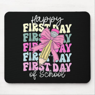 Frohe Einschulung Mädchen Coquette Bogen Rücken  Mousepad