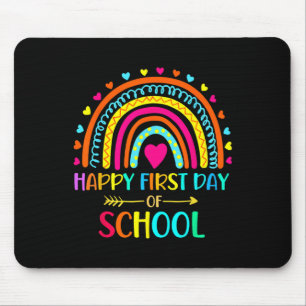 Frohe Einschulung Regenbogen Rückkehr Zur Schule T Mousepad