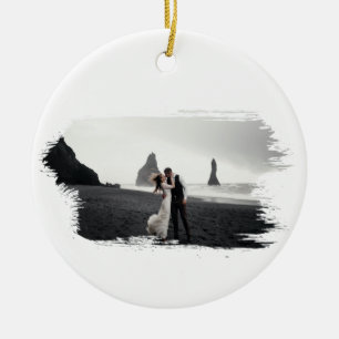 Frohe erste Weihnachten als Herr. & Mrs Newly Weds Keramik Ornament