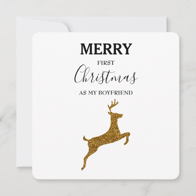 Frohe erste Weihnachts-Freund Xmas Card (Vorderseite)