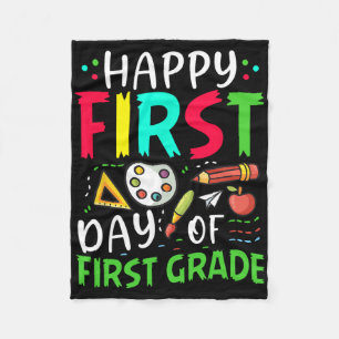 Frohe Erster Tag der ersten Klasse Jungen Mädchen Fleecedecke