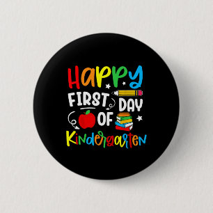 Frohe Erster Tag im Kindergarten Zurück zur Schule Button