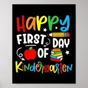 Frohe Erster Tag im Kindergarten Zurück zur Schule Poster