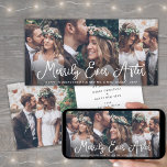 Frohe Ever nach 4 Foto Neu vermählt 1. Weihnachten<br><div class="desc">Gerne Urlaubswünsche als neuer Mr. & Mrs. Feiern Sie Ihr erstes verheiratetes Weihnachtsfest und teilen Sie vier Ihrer Lieblingsfotos mit einer stilvollen individuellen Foto-Collage "Merrily Ever After". Der gesamte Text auf dieser Vorlage ist einfach zu personalisieren, um jeden beliebigen Text, wie lustig und Verheiratet, Merrily Verheiratet, Happy Holidays, Frohen Festtage,...</div>