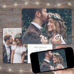 Frohe Ever nach Newlyweds 1. Weihnachten 2 Foto<br><div class="desc">Gerne Urlaubswünsche als neuer Mr. & Mrs. Feiern Sie Ihr erstes verheiratetes Weihnachtsfest und teilen Sie zwei Ihrer Lieblingsfotos mit einem stilvollen, individuellen Foto "Merrily Ever After". Der gesamte Text auf dieser Vorlage ist einfach zu personalisieren, um jeden beliebigen Text, wie lustig und Verheiratet, Merrily Verheiratet, Happy Holidays, Frohen Festtage,...</div>