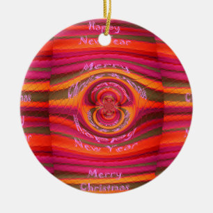 Frohe Farben Frohe Weihnachten Glückliches Neues J Keramikornament
