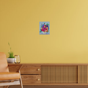 Frohe farbenfrohe Kunst im Druck Poster