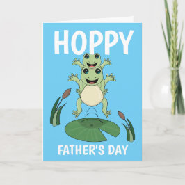 Frohe Father's Day Jumping Frogs Card Karte