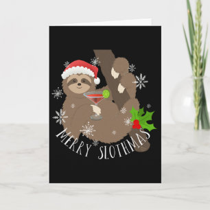 Frohe Faultier-Weihnachten Lustiges Faultier Weihn Karte