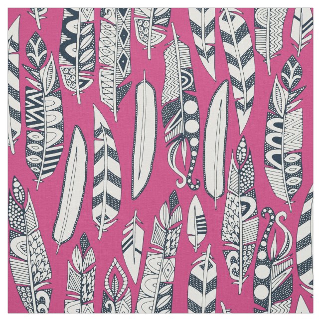 frohe Federn rosa Stoff (Muster)