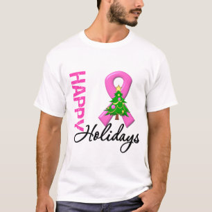 Frohe Feiertage Brustkrebs-Bewusstsein T-Shirt