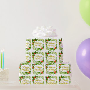 'Frohe Feiertage' Geschenkpapier