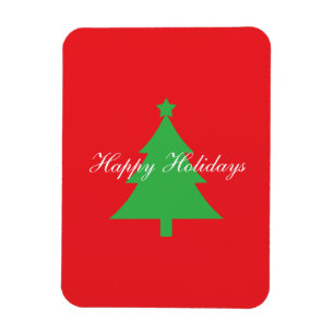 Frohe Feiertage Helles Rot Weihnachten Neujahr Magnet