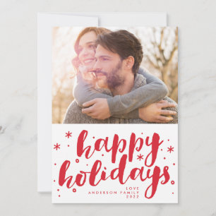 Frohe Feiertage Lettering Tag Foto Weihnachten