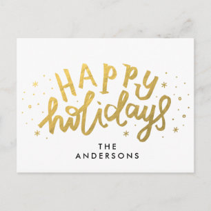Frohe Feiertage Lettering Weihnachten Postkarte