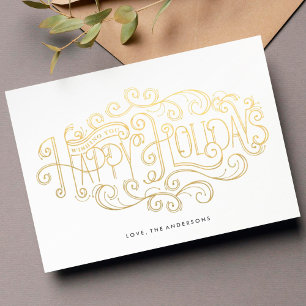Frohe Feiertage Lettering Weihnachtskarte Feiertagskarte