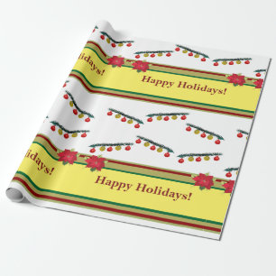 Frohe Feiertage - neues Jahr, Weihnachten Geschenkpapier
