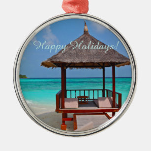 Frohe Feiertage schöne Malediven-Inseln Ornament Aus Metall