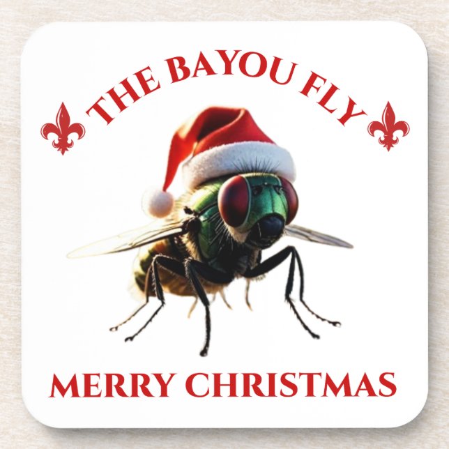 Frohe Feiertage The Bayou Fly Getränkeuntersetzer (Vorderseite)